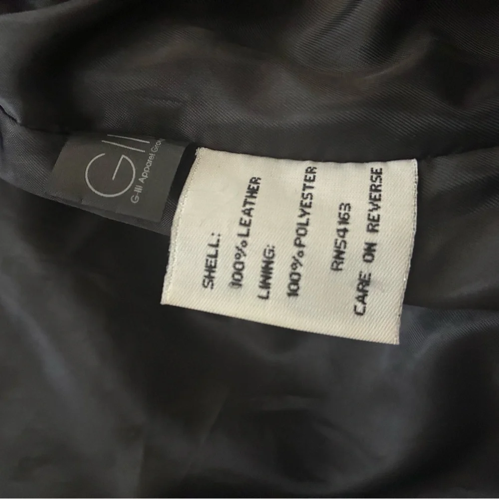 Kenneth Cole New York Black Genuine Leather Jacket XS Moto-Style Jacket - Picture 4 of 5